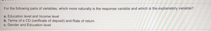 Solved A Explain The Difference Between Categorical And Chegg