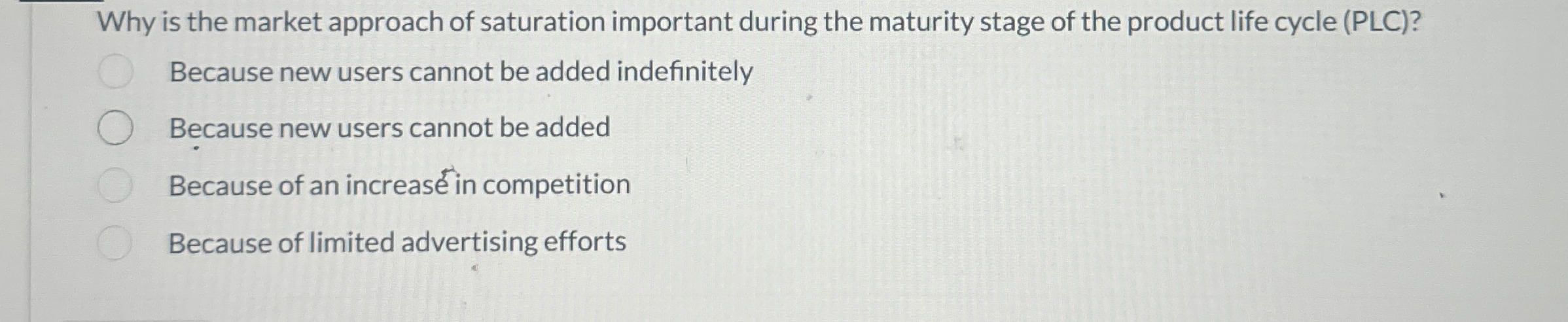 Solved Why is the market approach of saturation important | Chegg.com