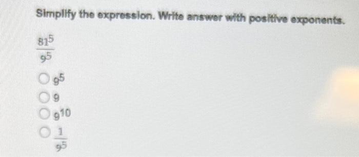 Solved Simplify the expression. Write answer with positive | Chegg.com