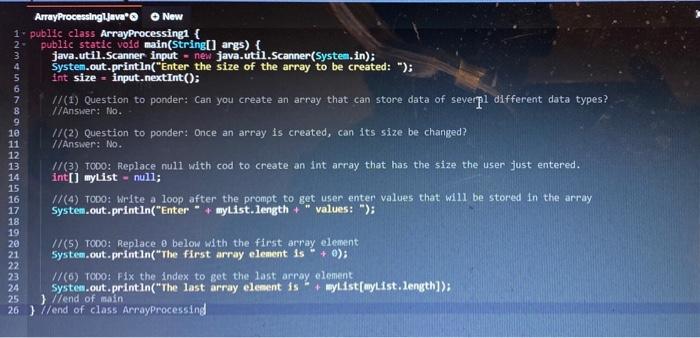 Solved 5. Array Processing (init) Unsaved Changes Please | Chegg.com