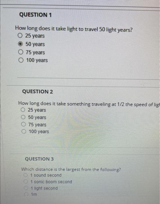 how long does it take to travel 100 light years