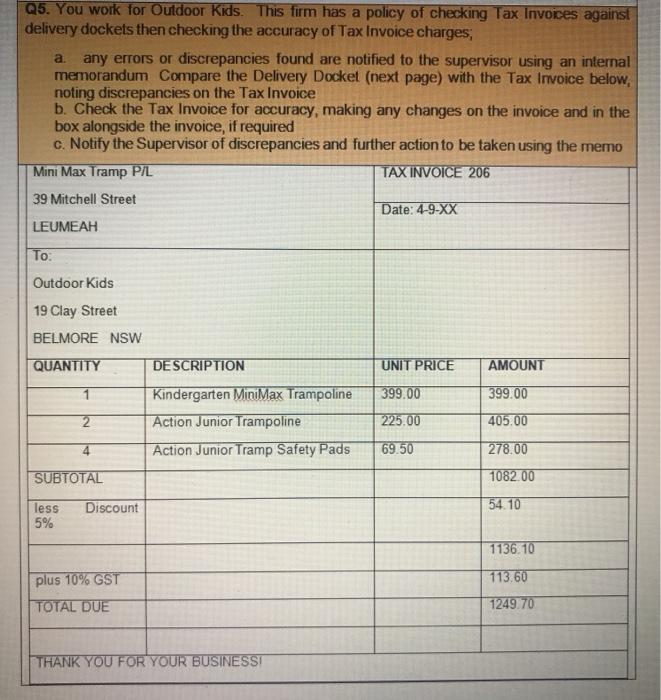 Checking Invoices with Accuracy