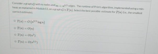 Solved Consider a graph G with n nodes and m = n/2 edges. | Chegg.com