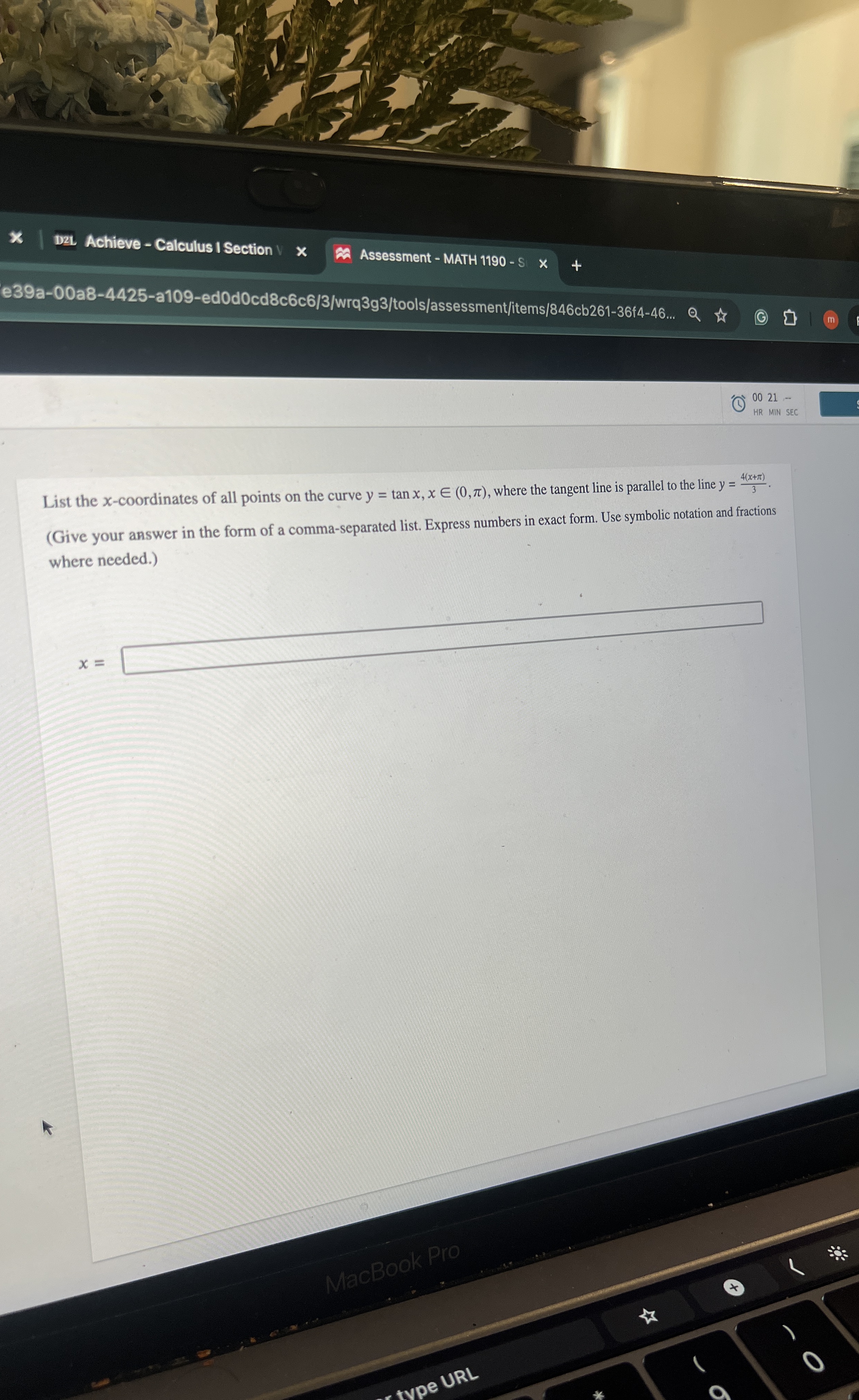 Achieve - ﻿Calculus I SectionAssessment - ﻿MATH | Chegg.com