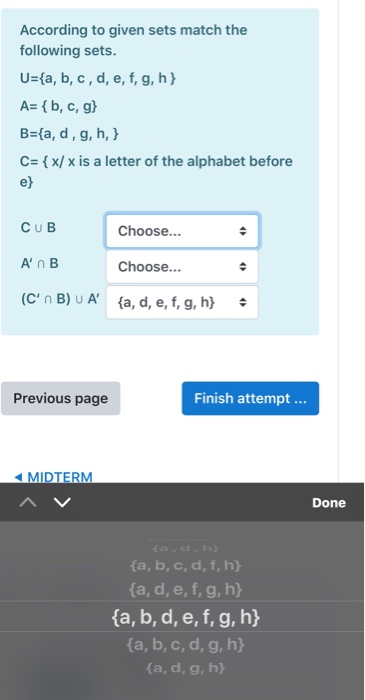 Solved According To Given Sets Match The Following Sets Chegg Com