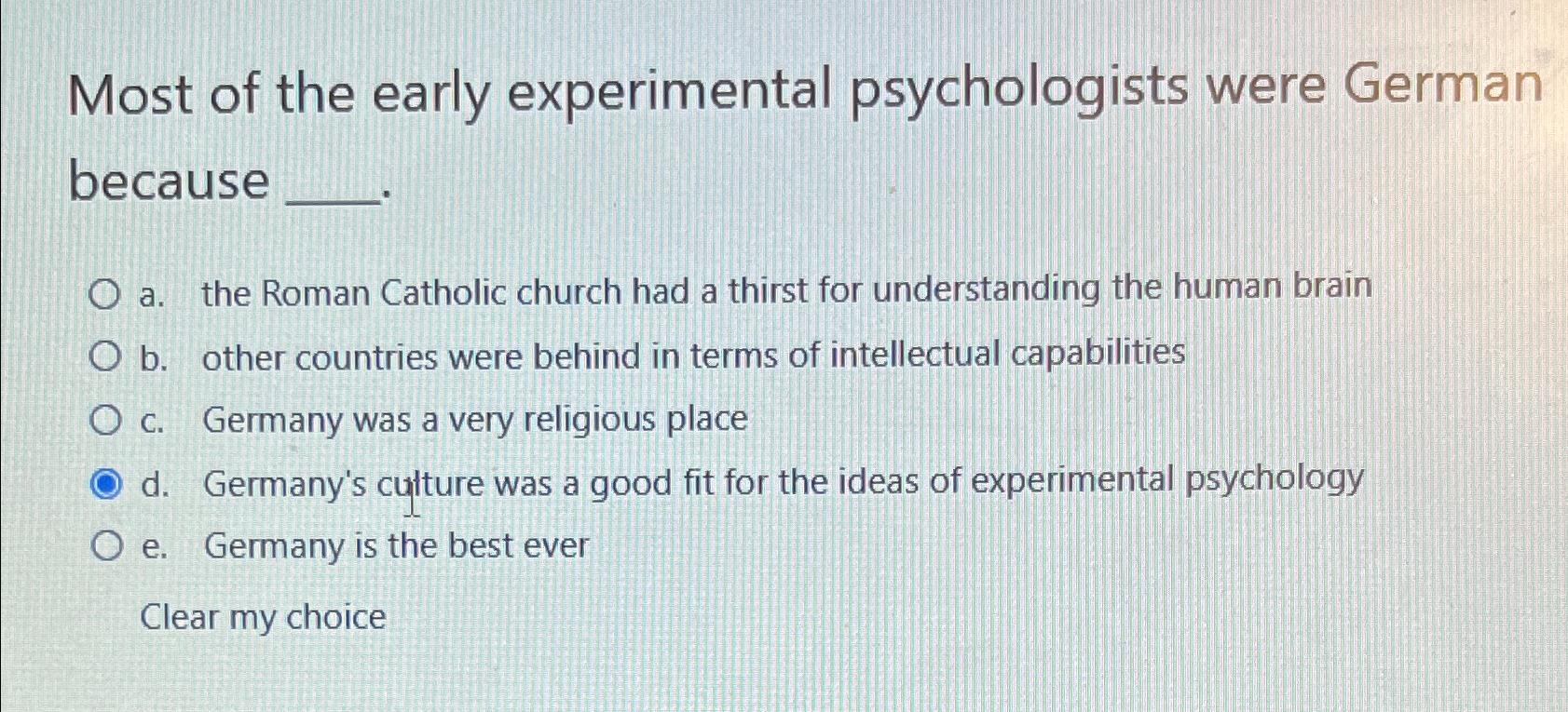 psychologists generally prefer the experimental method