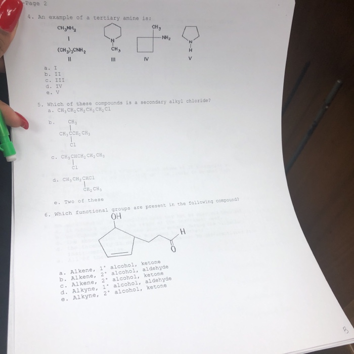 Solved Page 2 4 An Example Of A Tertiary Amine Is Ch Nh Chegg Com