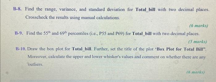 Solved Problem B [50 Marks]: Consider The Following Data | Chegg.com