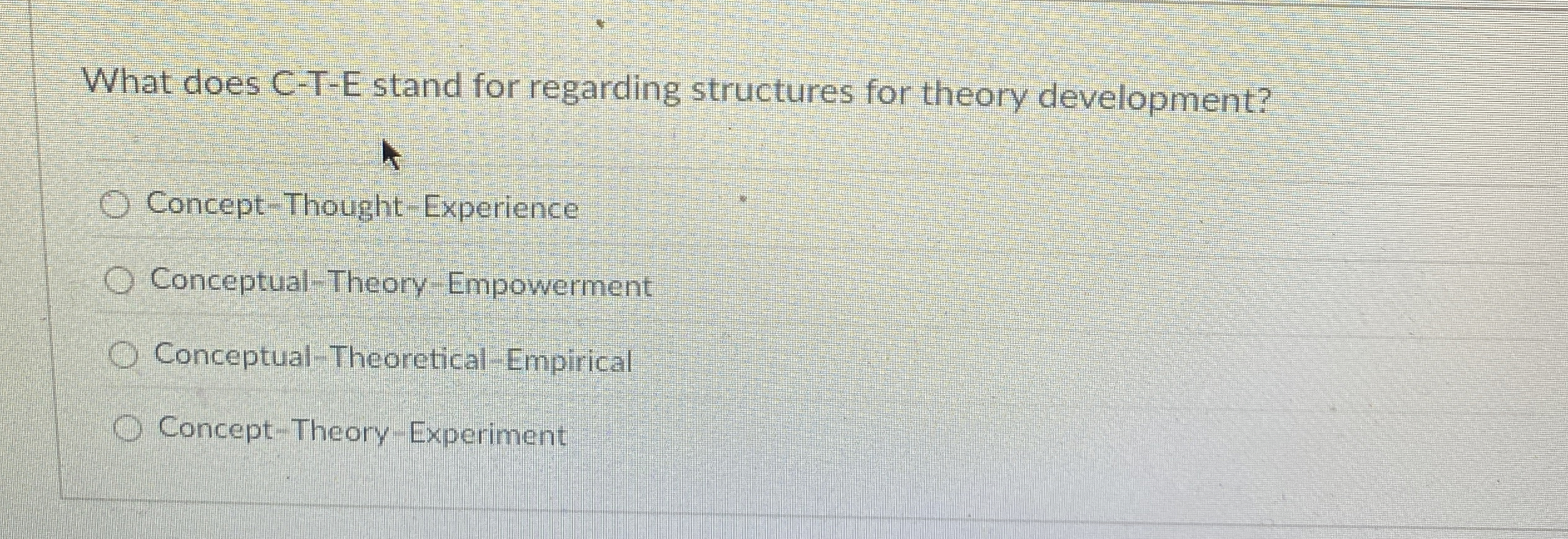 Solved What does CTE stand for regarding structures for