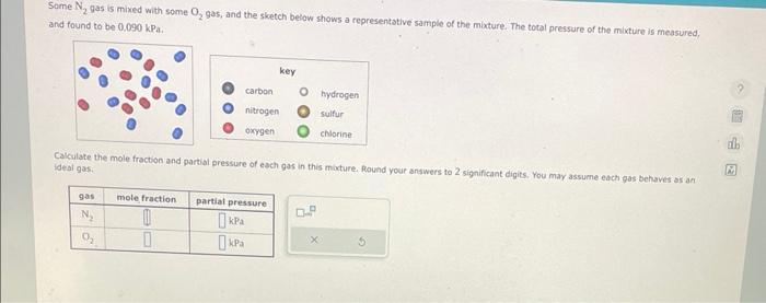 Solved Some N2 Gas Is Mixed With Some O2 Gas And The Sketch