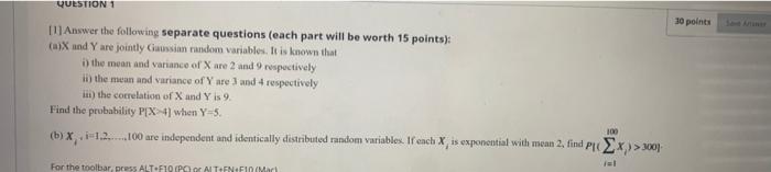 Solved QUESTION 1 30 points 11 Answer the following separate | Chegg.com