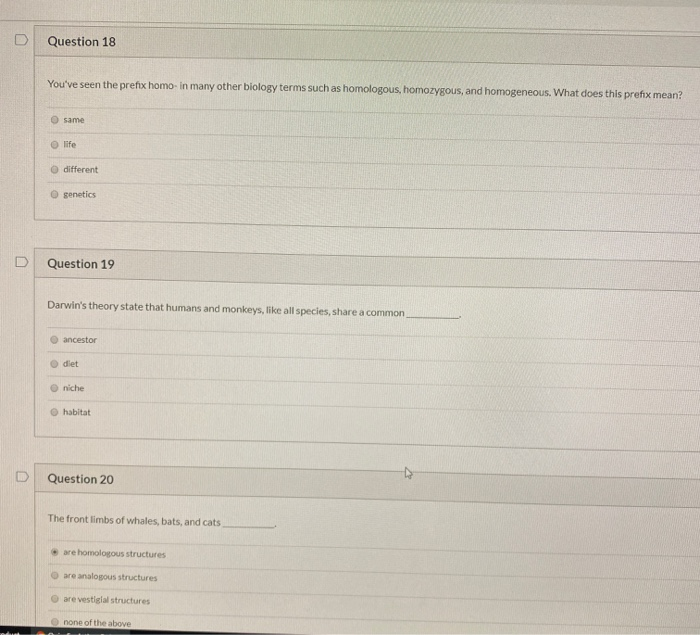 Solved Question 18 You've seen the prefix homo in many other | Chegg.com