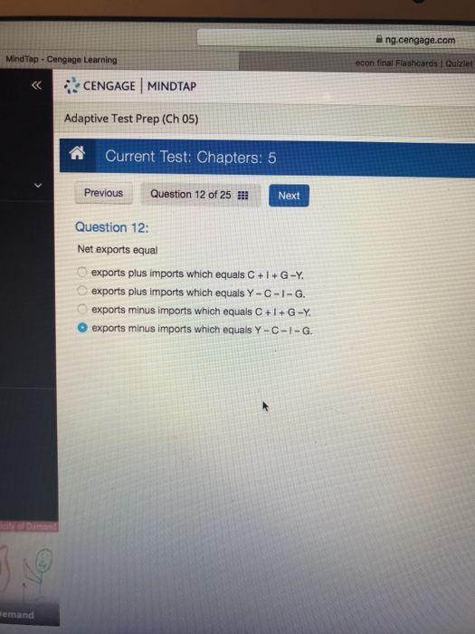 Solved: Ng.cengage.com Econ Final Flashcards | Quizlet Min... | Chegg.com