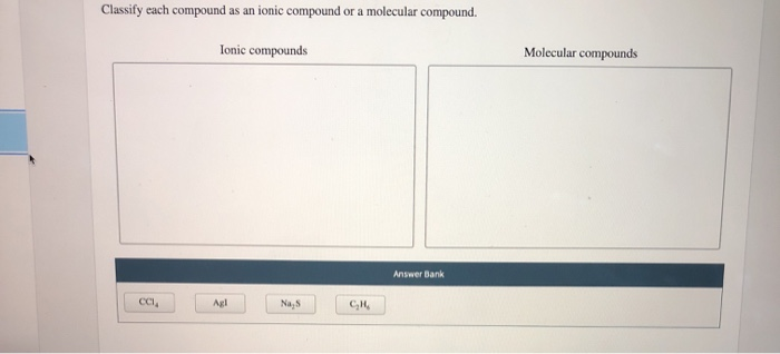 Solved Classify each compound as an ionic compound or a Chegg