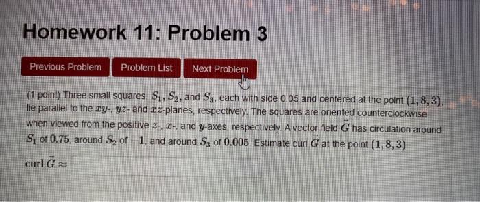 Solved Homework 11: Problem 3 Previous Problem Problem List | Chegg.com