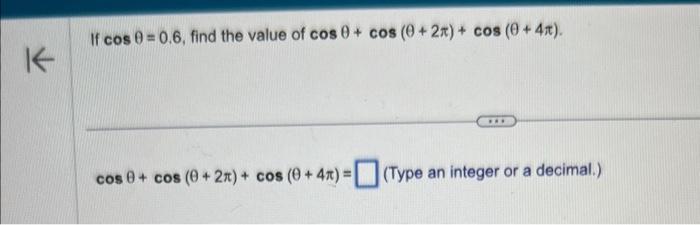 find the range of cos theta