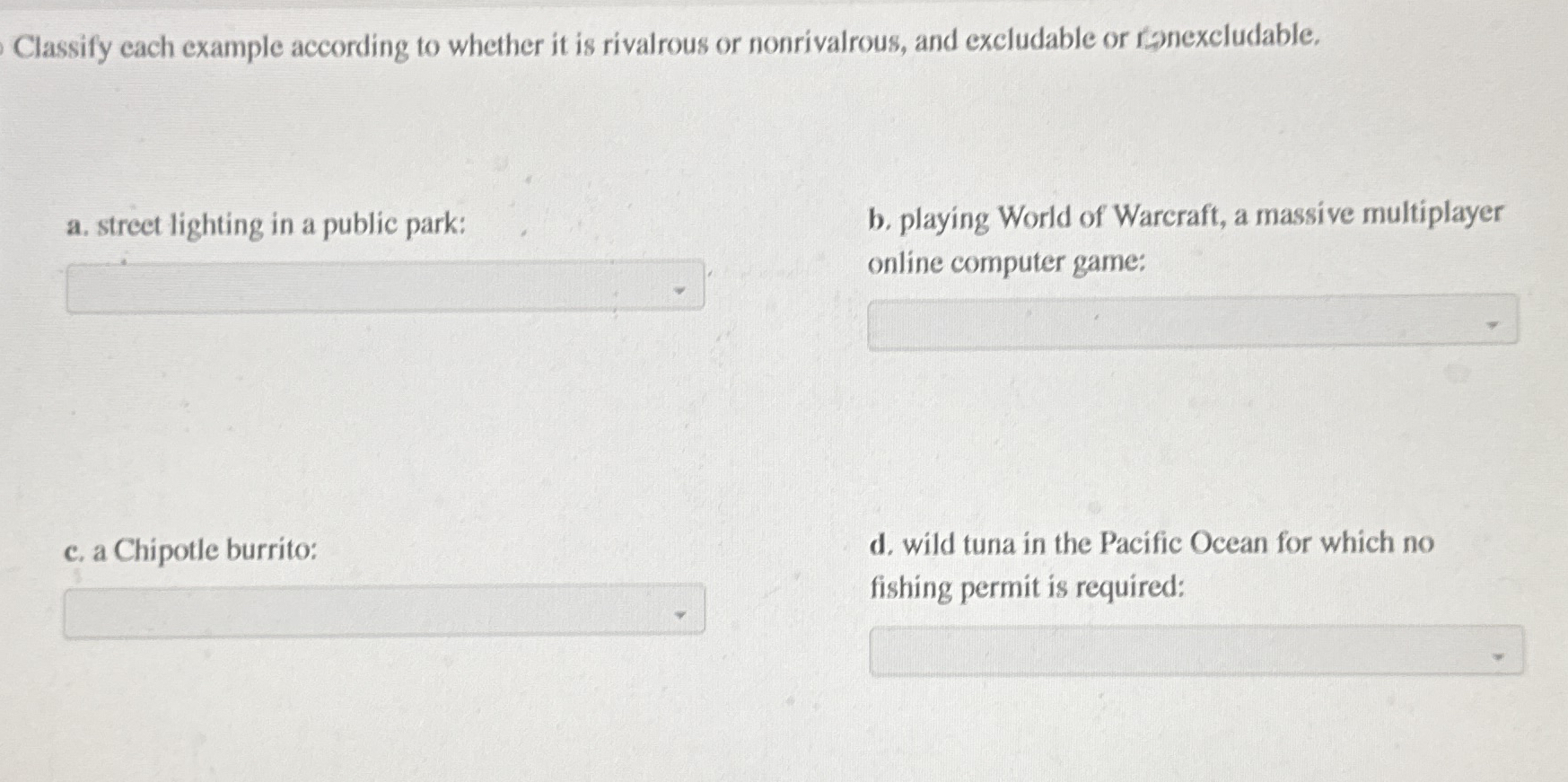 Solved Classify each example according to whether it is | Chegg.com