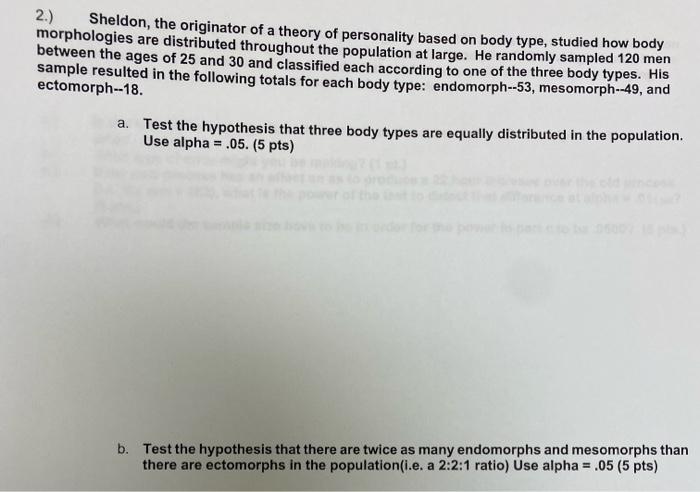 Solved 2.) Sheldon, the originator of a theory of | Chegg.com