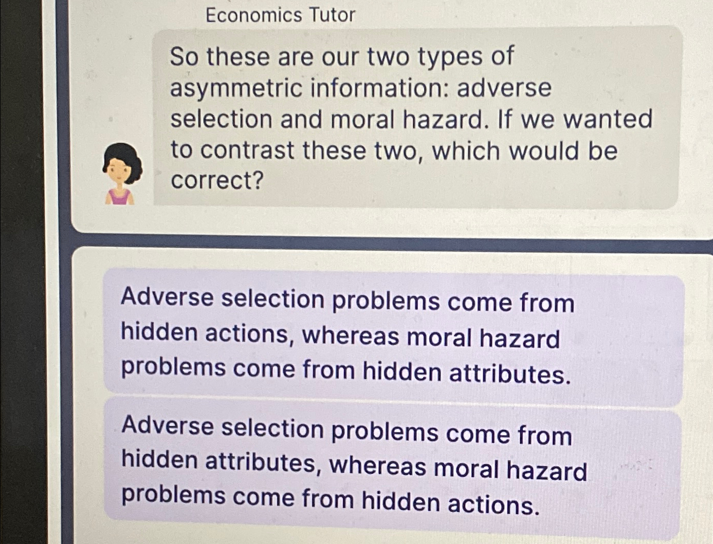 Solved Economics TutorSo these are our two types of | Chegg.com