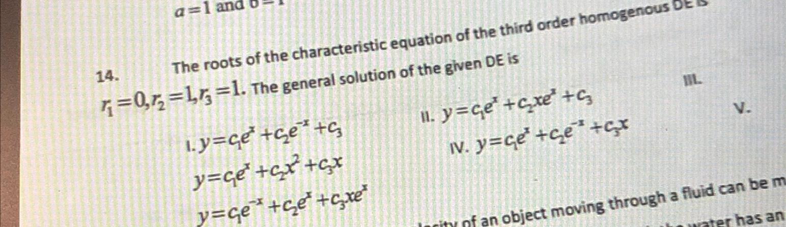 Solved The Roots Of The Characteristic Equation Of The Third | Chegg.com