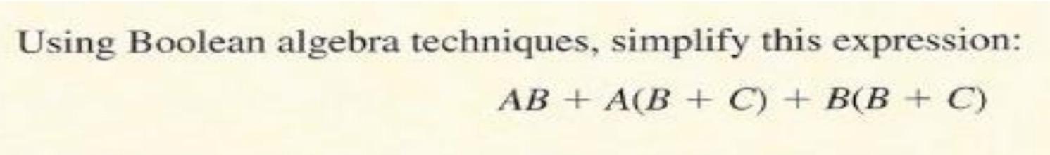 Solved Using Boolean Algebra Techniques, Simplify This | Chegg.com