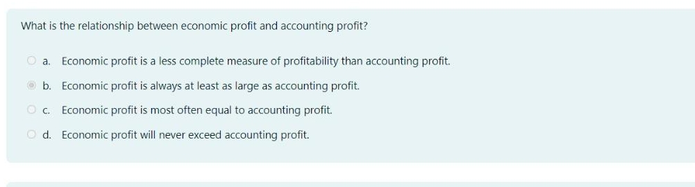 Solved What is the relationship between economic profit and | Chegg.com