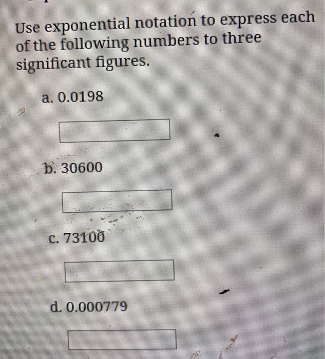 Solved Use Exponential Notation To Express Each Of The Chegg Solved Use Exponential Notation To Express Each Of The Chegg