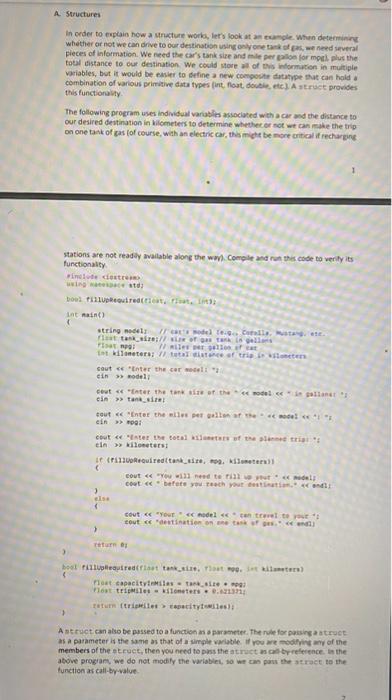 Solved A Structures In order to explain how a structure | Chegg.com