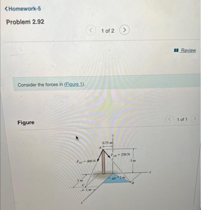 Solved 1 of 2 Consider the forces in (Figure 1).Determine | Chegg.com
