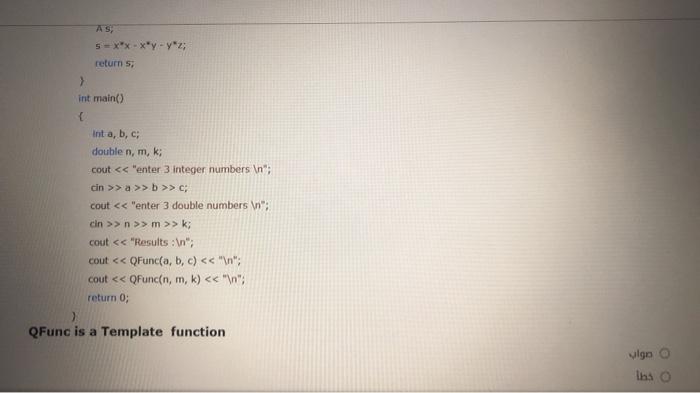 Solved Check the type of the function QFunc in the following | Chegg.com