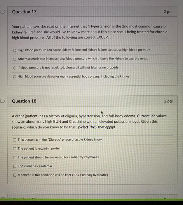Solved D Question 12 2 pts With ONE EXCEPTION, all the | Chegg.com