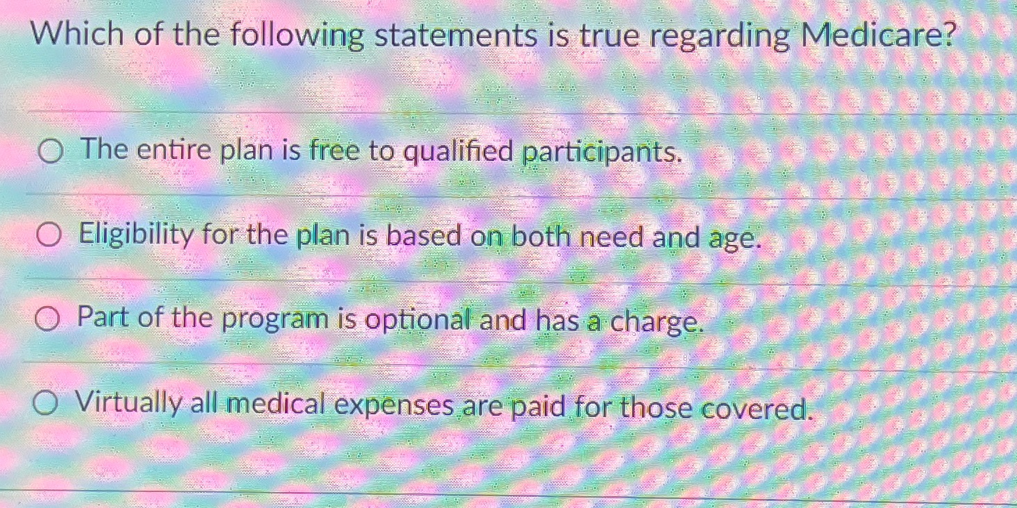 Solved Which of the following statements is true regarding