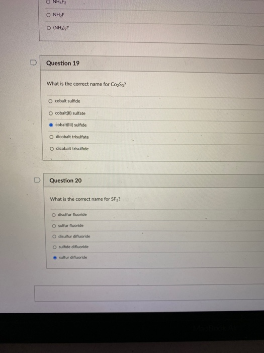 Solved U Question 1 What is the name of the compound