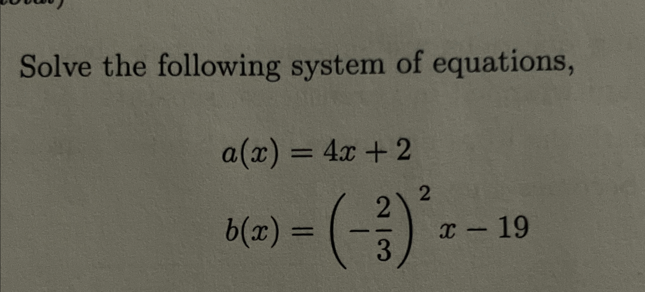 Solved Solve the Solve the following system of | Chegg.com