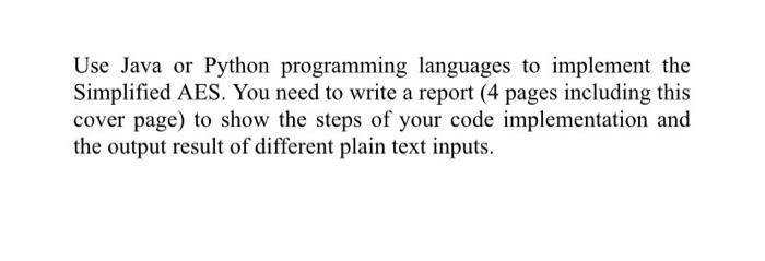 Solved Use Java or Python programming languages to implement | Chegg.com image.