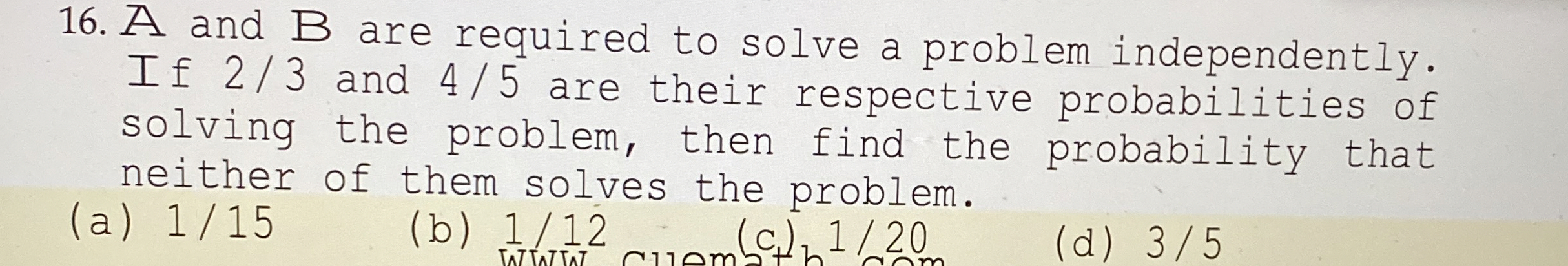 Solved A and B ﻿are required to solve a problem | Chegg.com