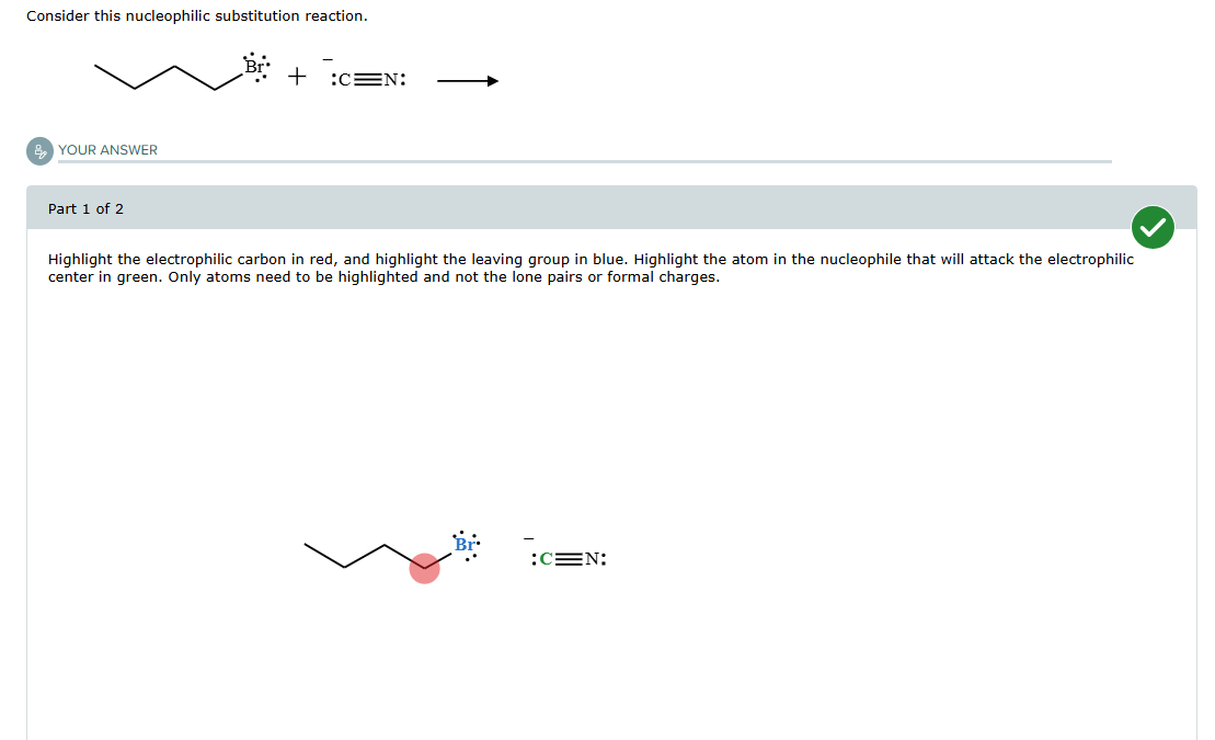 Solved Consider this nucleophilic substitution reaction. | Chegg.com