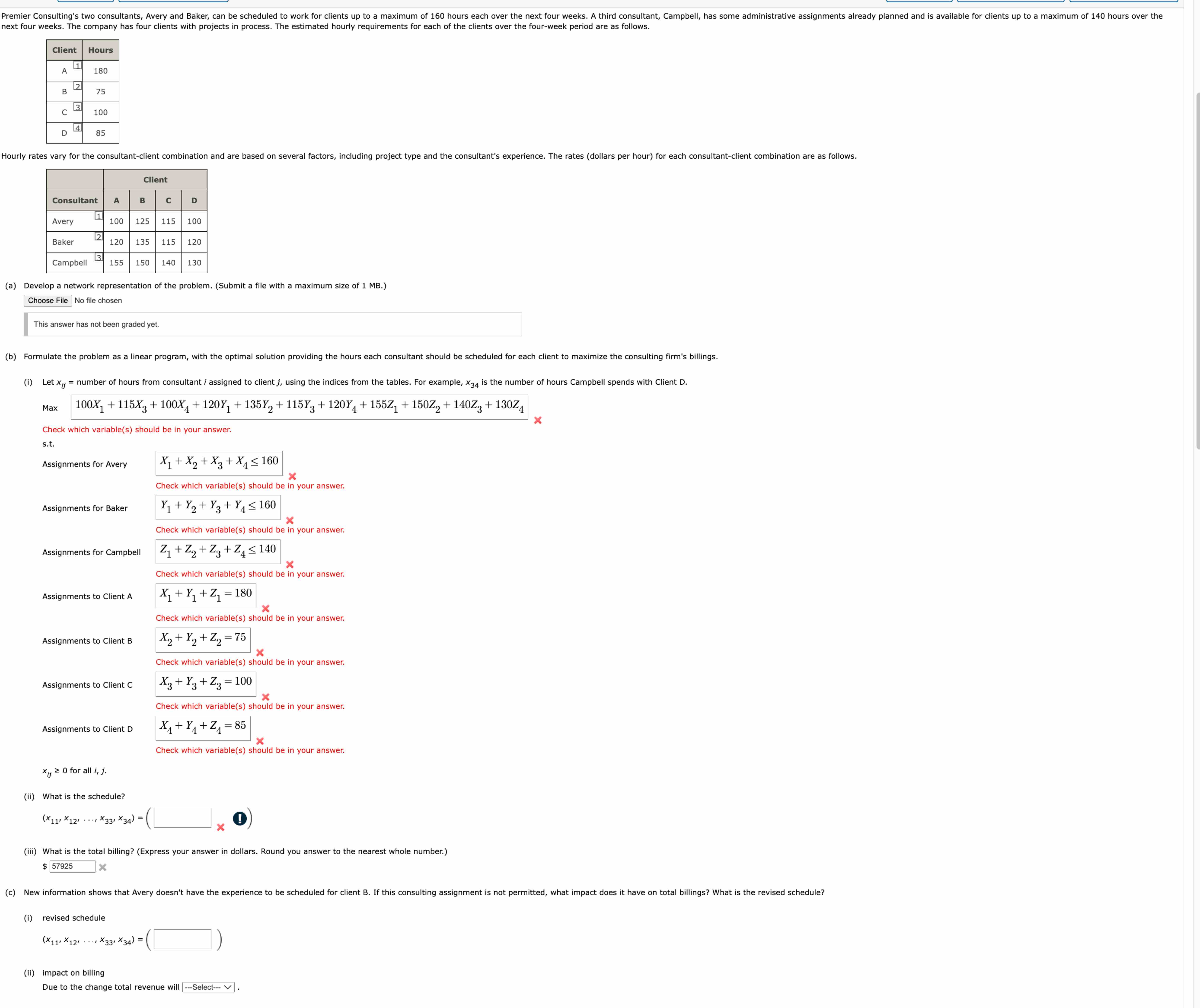 Solved PLEASE ANSWER ALL PARTSPremier Consulting's two | Chegg.com