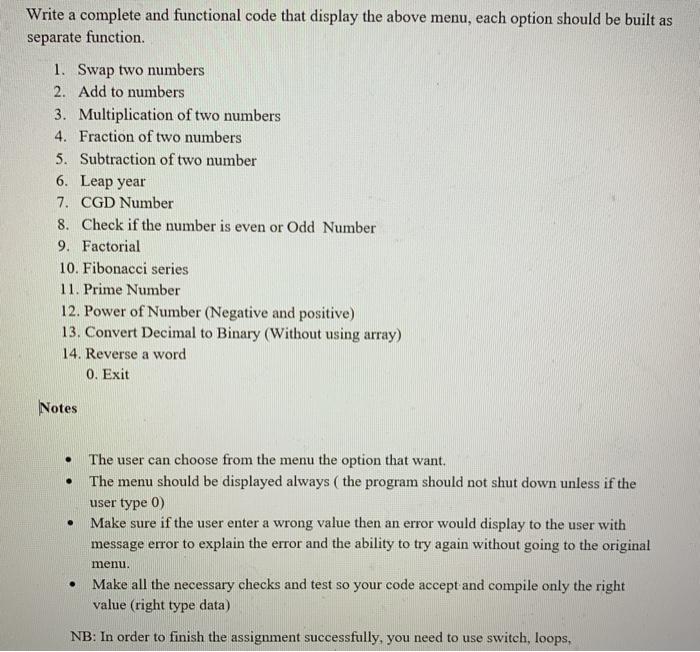 Solved Write a complete and functional code that display the | Chegg.com