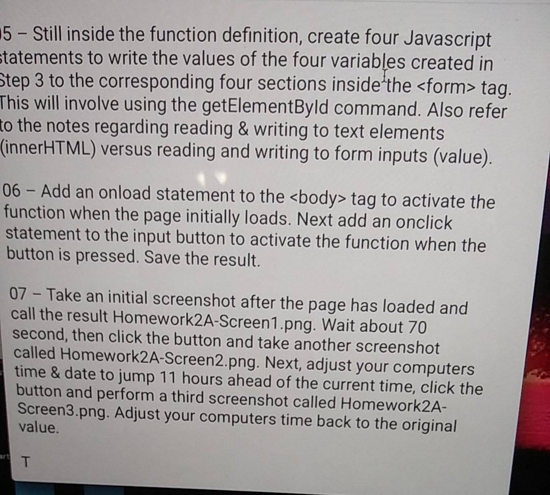 Solved 03 - Create a function called displayTime with no | Chegg.com