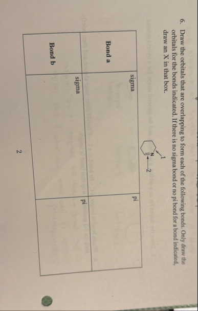 Solved Draw the orbitals that are overlapping to form each | Chegg.com