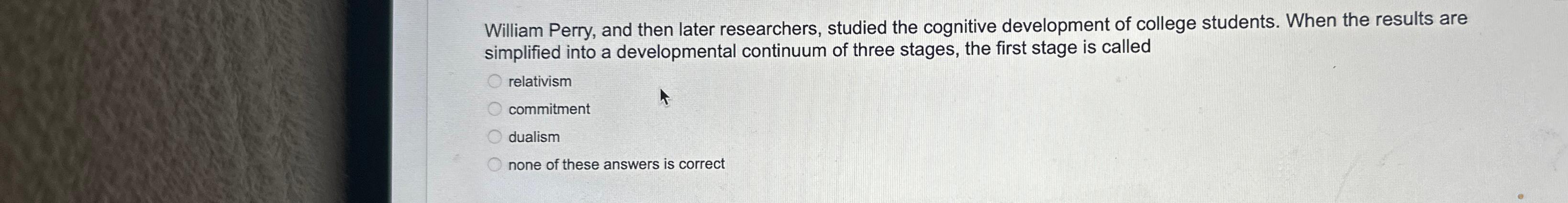 Perry hotsell cognitive development