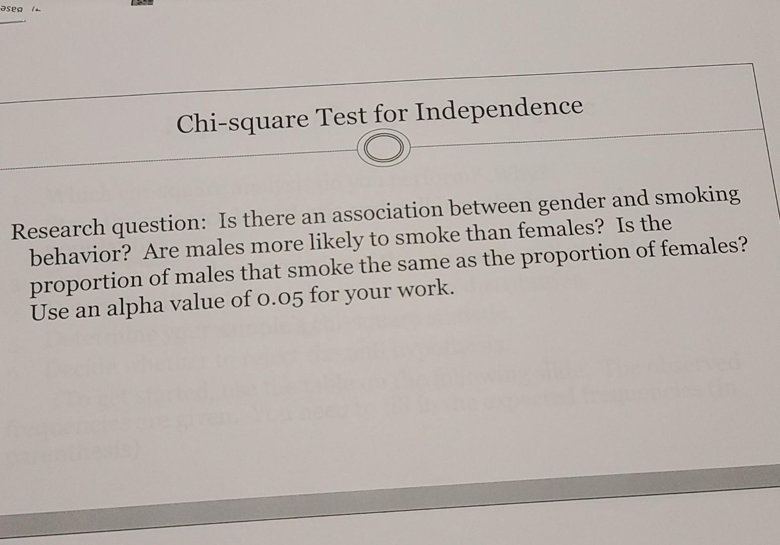 how to state hypothesis for chi square