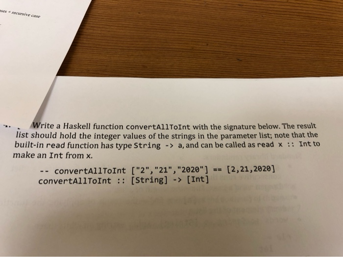 Solved 0 + Recursive Write A Haskell Function | Chegg.com