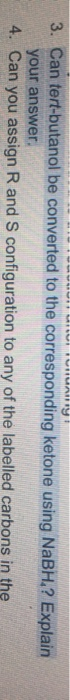 Solved ULUI TUI Aliy 3 Can Tert butanol Be Converted To The Chegg