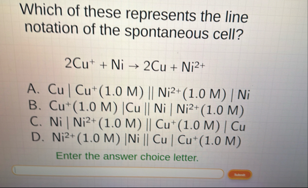 Solved Which of these represents the line notation of the | Chegg.com