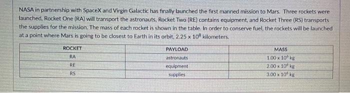 Solved Question 9 2 pts Using the data from the rocket | Chegg.com