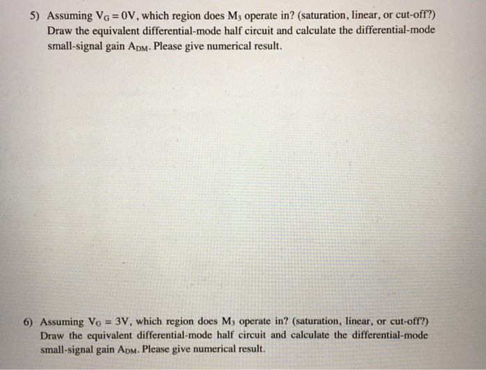 Solved 1. Differential amplifier analysis. Consider the | Chegg.com