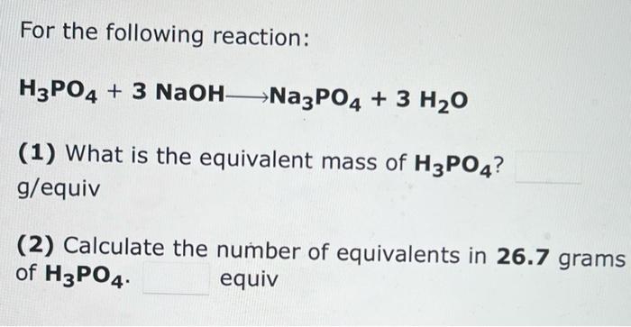 Solved For the following reaction: HNO3+KOH KNO3+H2O (1) | Chegg.com