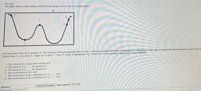 Solved 11pl The Figure Shows A Bead Sliding Without